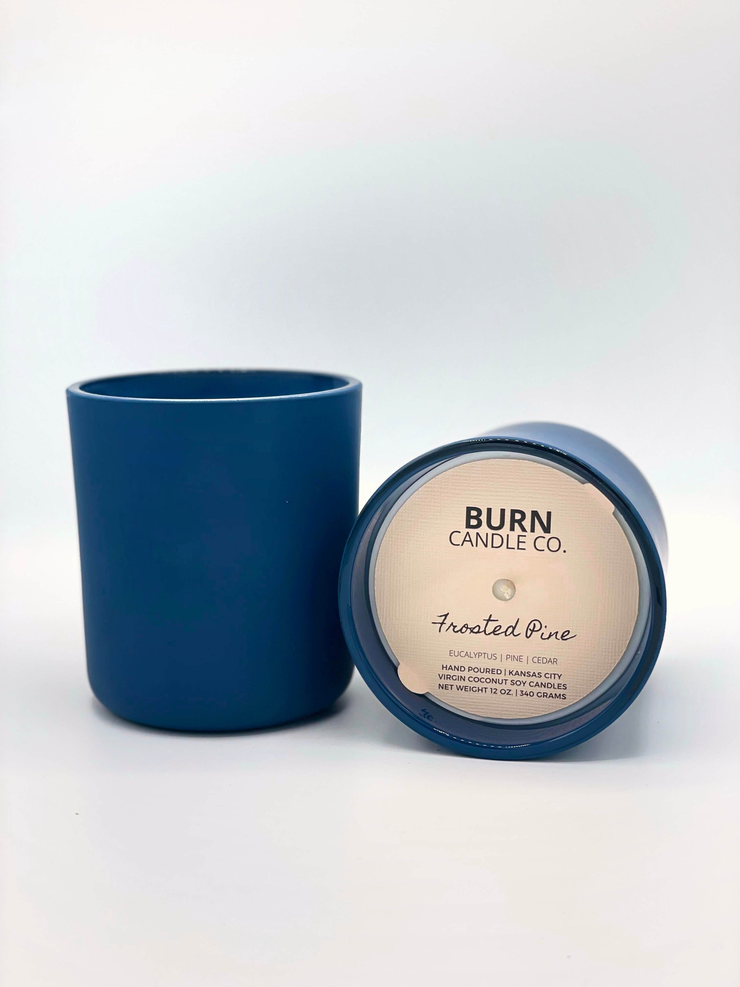 Frosted Pine Hand Poured Virgin Coconut Soy Candle Kansas City BURN